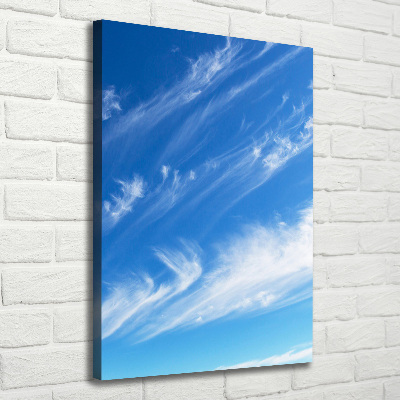 Fotografía en lienzo vertical Nubes en el cielo