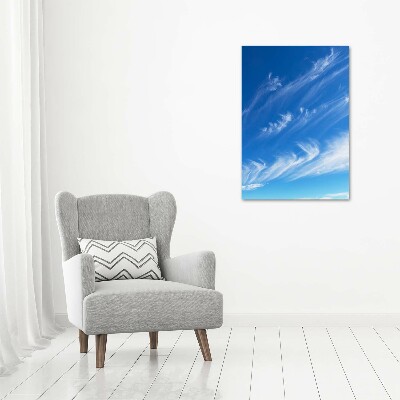 Fotografía en lienzo vertical Nubes en el cielo