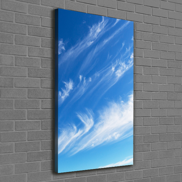 Fotografía en lienzo vertical Nubes en el cielo