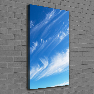 Fotografía en lienzo vertical Nubes en el cielo