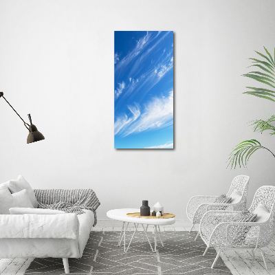 Fotografía en lienzo vertical Nubes en el cielo