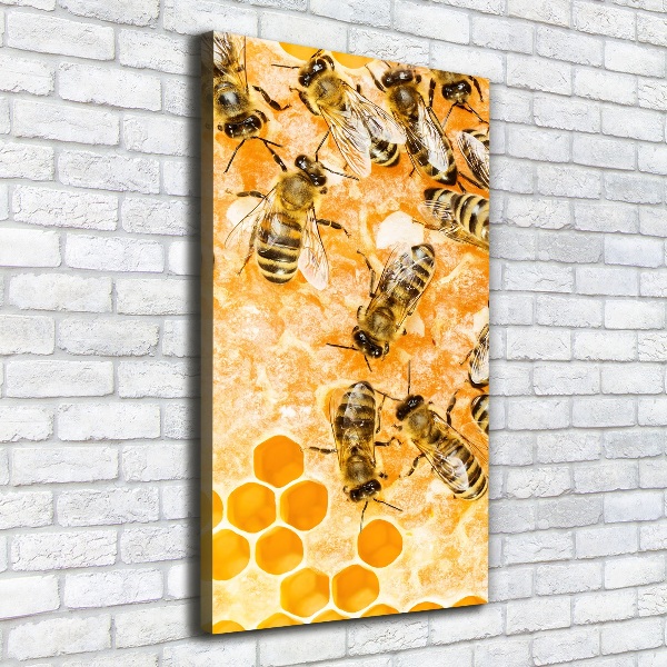 Fotografía en lienzo vertical Abejas obreras