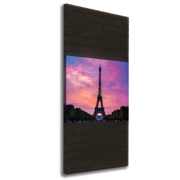 Cuadro canvas decorativo para salón vertical Torre Eiffel de París