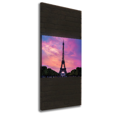 Cuadro canvas decorativo para salón vertical Torre Eiffel de París
