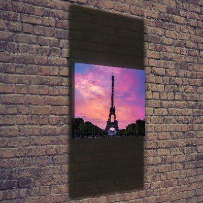 Cuadro canvas decorativo para salón vertical Torre Eiffel de París
