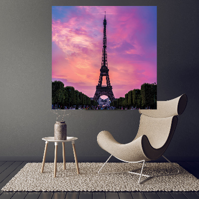 Cuadro canvas decorativo para salón vertical Torre Eiffel de París