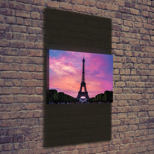 Cuadro canvas decorativo para salón vertical Torre Eiffel de París