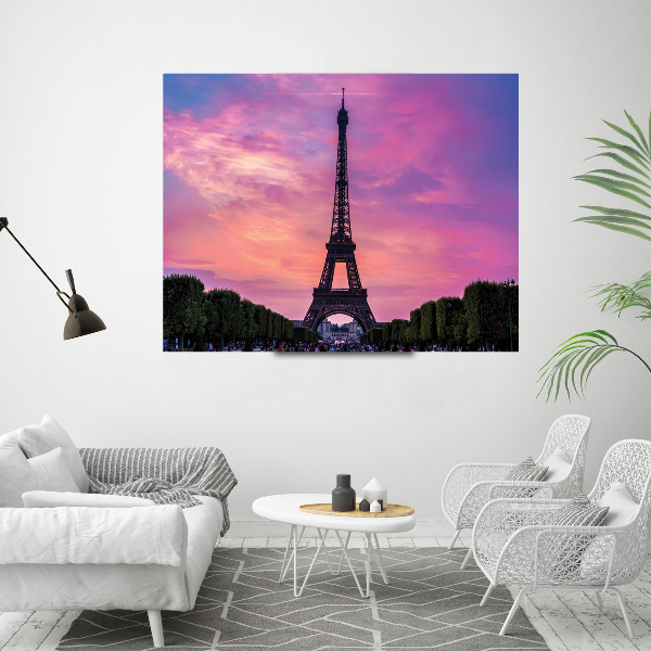 Cuadro canvas decorativo para salón vertical Torre Eiffel de París