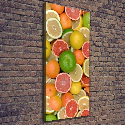 Cuadro moderno en lienzo resistente uv vertical Frutas cítricas