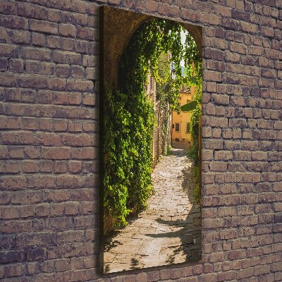 Cuadro moderno en lienzo resistente uv vertical calles italianas