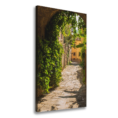 Cuadro moderno en lienzo resistente uv vertical calles italianas