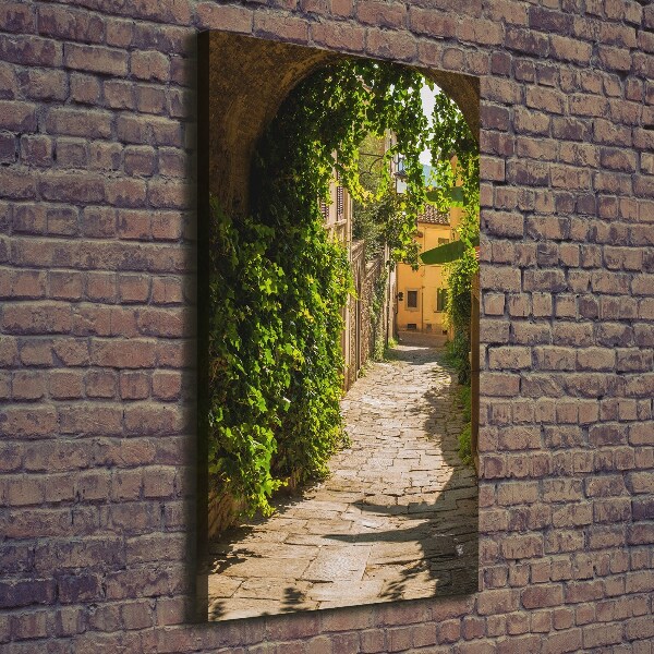 Cuadro moderno en lienzo resistente uv vertical calles italianas