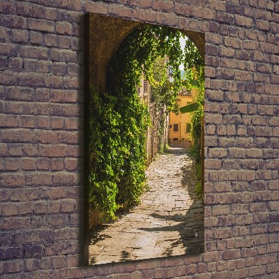 Cuadro moderno en lienzo resistente uv vertical calles italianas