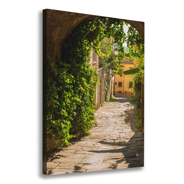 Cuadro moderno en lienzo resistente uv vertical calles italianas