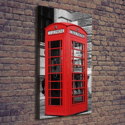Impresión en lienzo vertical Teléfono público