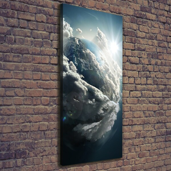 Fotografía en lienzo vertical Planeta Tierra