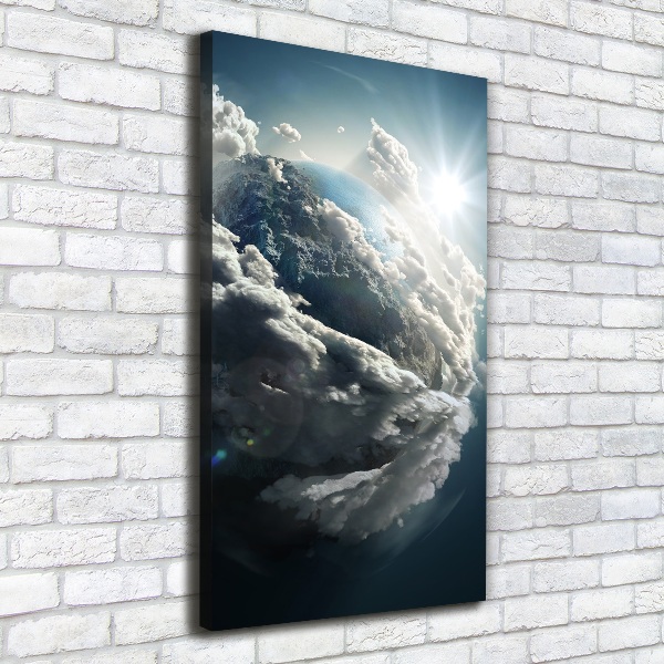 Fotografía en lienzo vertical Planeta Tierra