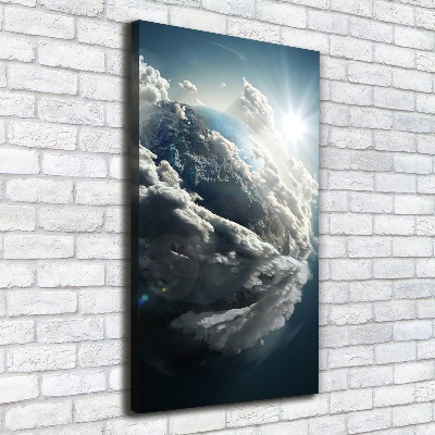 Fotografía en lienzo vertical Planeta Tierra