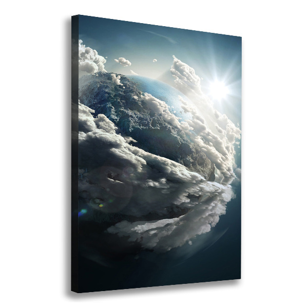 Fotografía en lienzo vertical Planeta Tierra