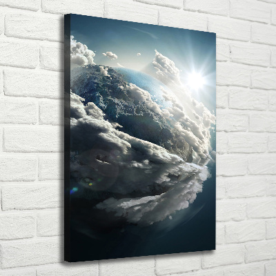 Fotografía en lienzo vertical Planeta Tierra