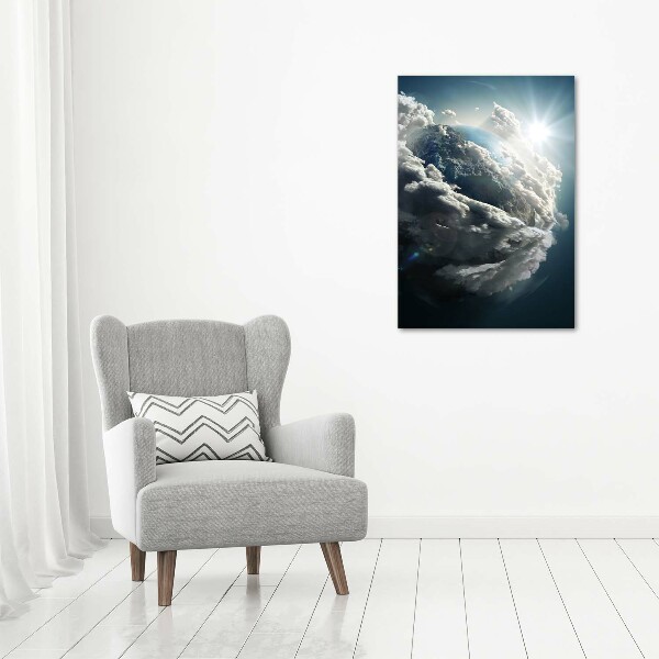 Fotografía en lienzo vertical Planeta Tierra