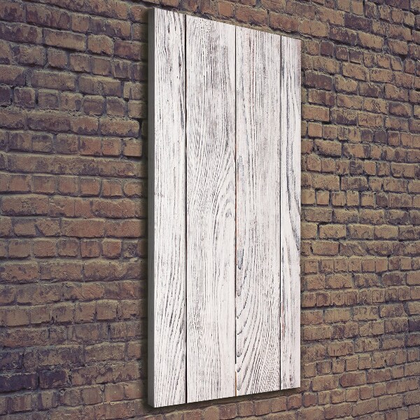 Impresión en lienzo vertical pared de madera