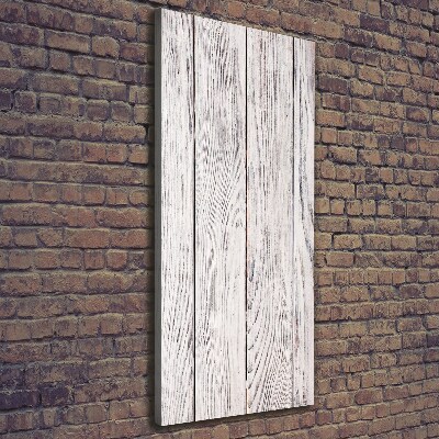 Impresión en lienzo vertical pared de madera