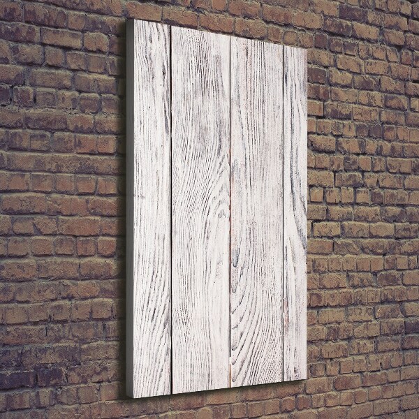 Impresión en lienzo vertical pared de madera
