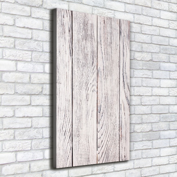 Impresión en lienzo vertical pared de madera