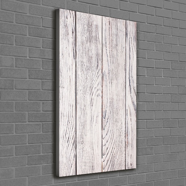 Impresión en lienzo vertical pared de madera