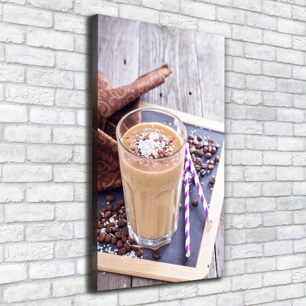 Cuadro canvas decorativo para salón vertical Cóctel de chocolate