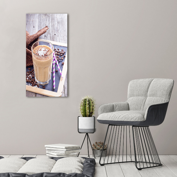 Cuadro canvas decorativo para salón vertical Cóctel de chocolate