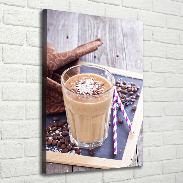 Cuadro canvas decorativo para salón vertical Cóctel de chocolate