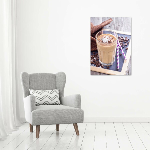 Cuadro canvas decorativo para salón vertical Cóctel de chocolate
