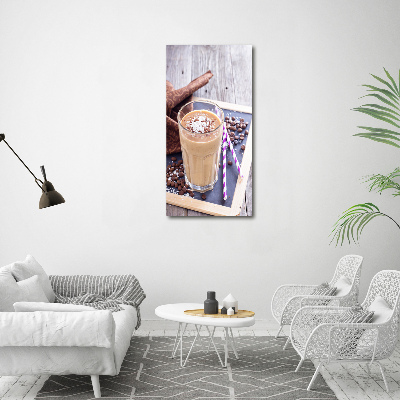 Cuadro canvas decorativo para salón vertical Cóctel de chocolate
