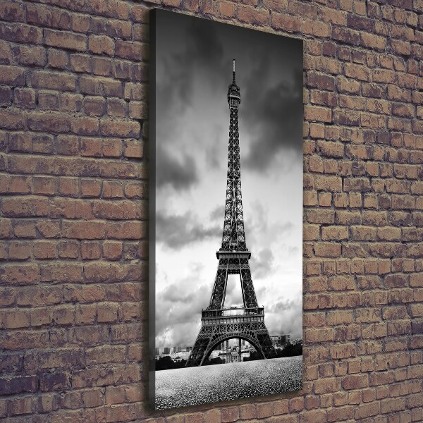 Cuadro canvas decorativo para salón vertical Torre Eiffel de París