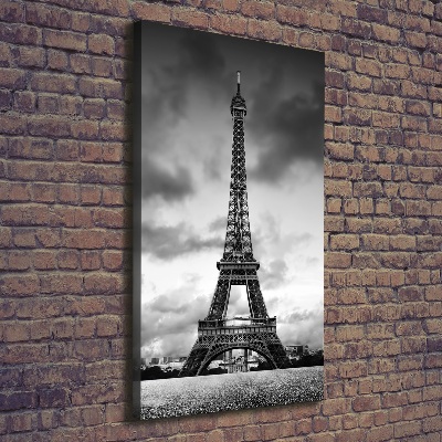Cuadro canvas decorativo para salón vertical Torre Eiffel de París