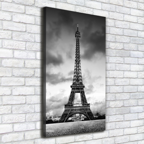 Cuadro canvas decorativo para salón vertical Torre Eiffel de París