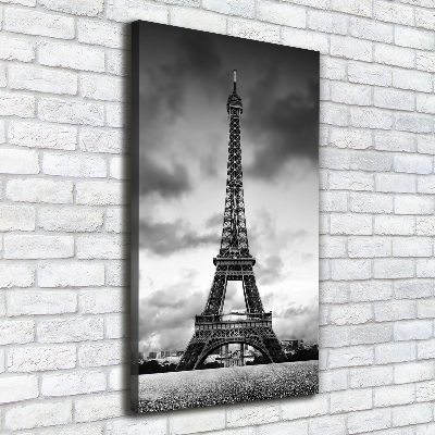 Cuadro canvas decorativo para salón vertical Torre Eiffel de París
