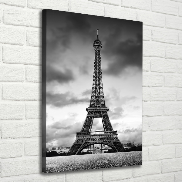 Cuadro canvas decorativo para salón vertical Torre Eiffel de París
