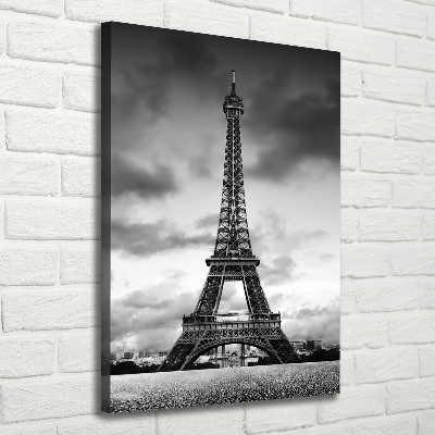Cuadro canvas decorativo para salón vertical Torre Eiffel de París