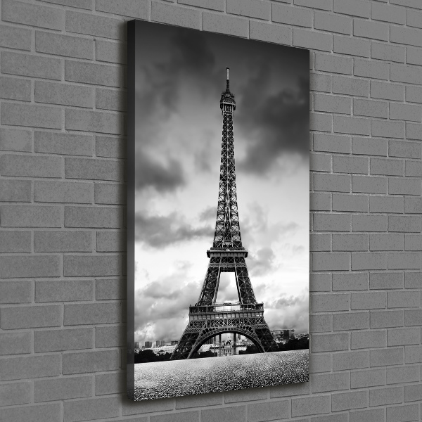 Cuadro canvas decorativo para salón vertical Torre Eiffel de París