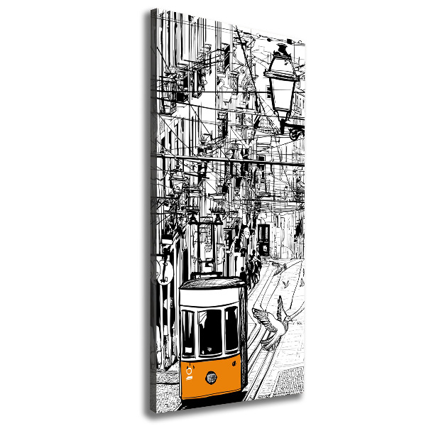 Fotografía en lienzo vertical Tranvía de Lisboa