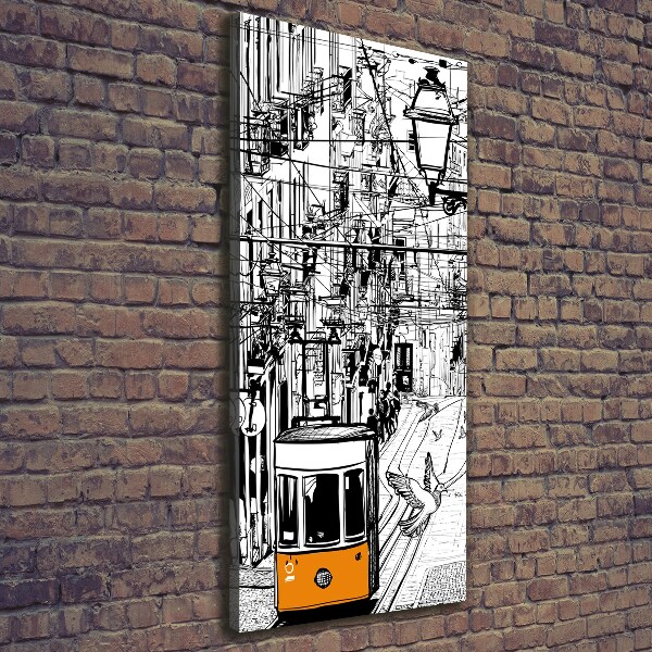 Fotografía en lienzo vertical Tranvía de Lisboa