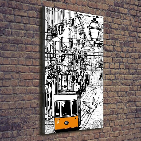 Fotografía en lienzo vertical Tranvía de Lisboa