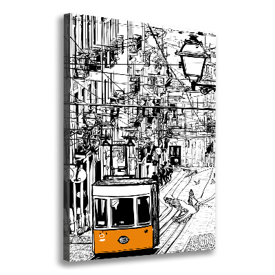 Fotografía en lienzo vertical Tranvía de Lisboa