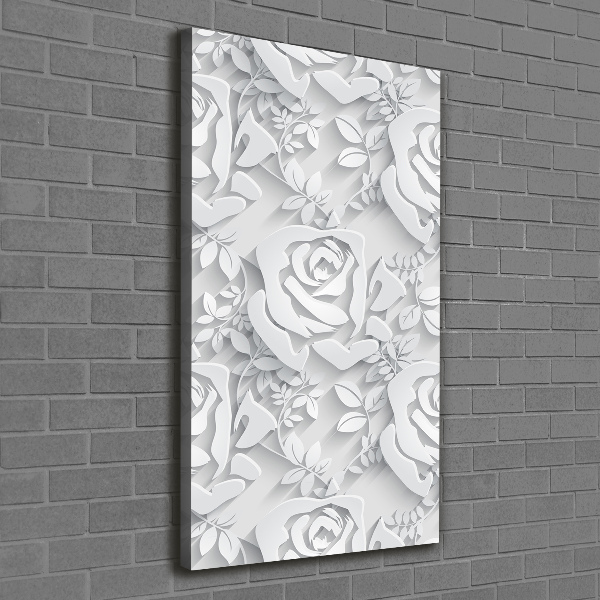 Fotografía en lienzo vertical Rosas