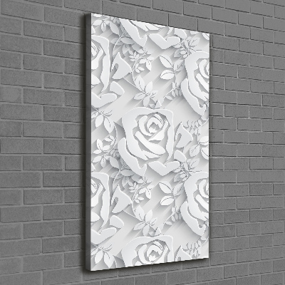 Fotografía en lienzo vertical Rosas