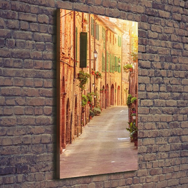 Impresión en lienzo vertical calles italianas