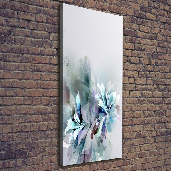 Impresión en lienzo vertical flores abstractas